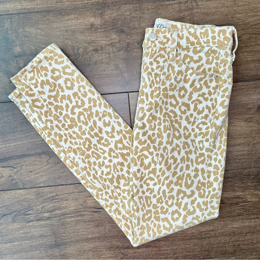 J.Crew 10" Highest-Rise Toothpick Jean in Safari Leopard - Women’s Size: 25